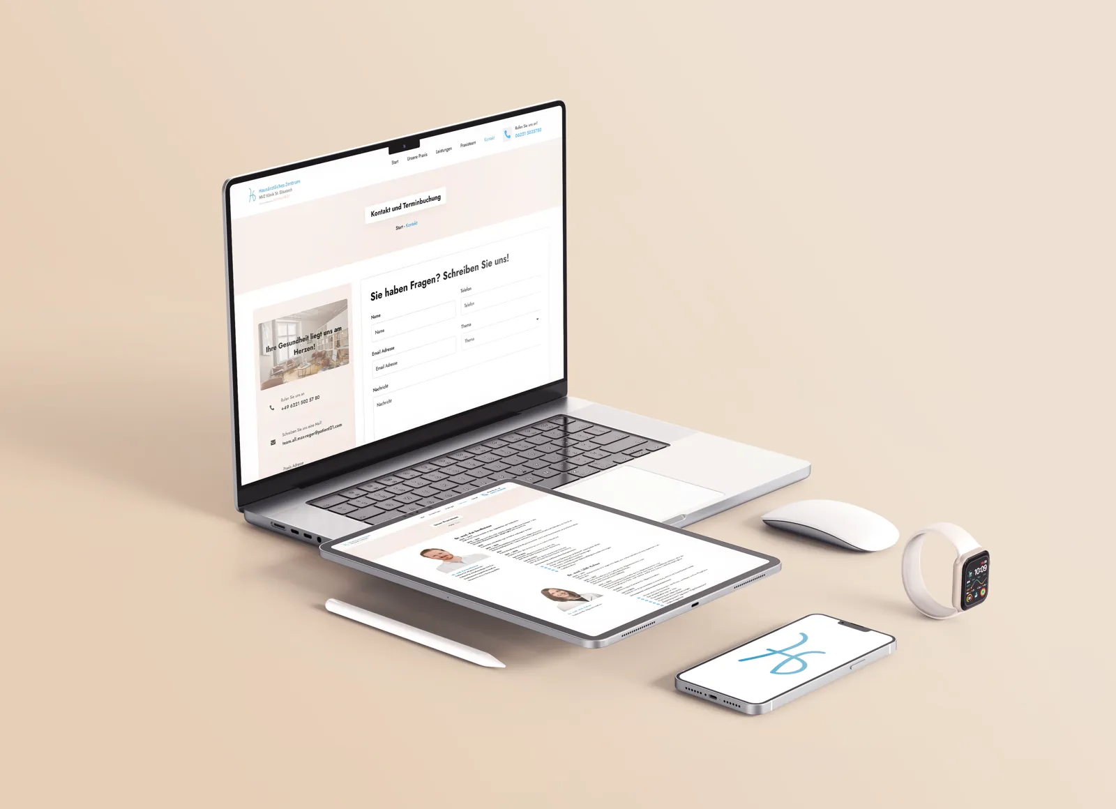 Webseite für das HZ Heidelberg – Projektansicht 2