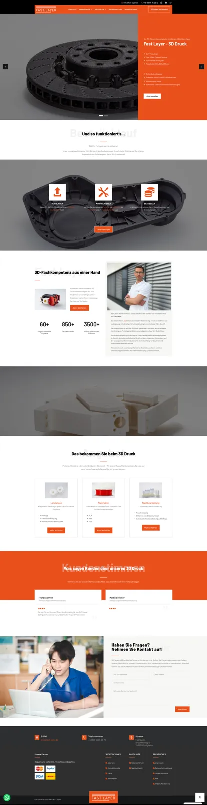 Fast Layer – 3D Druck OnlineShop – Projektansicht 2